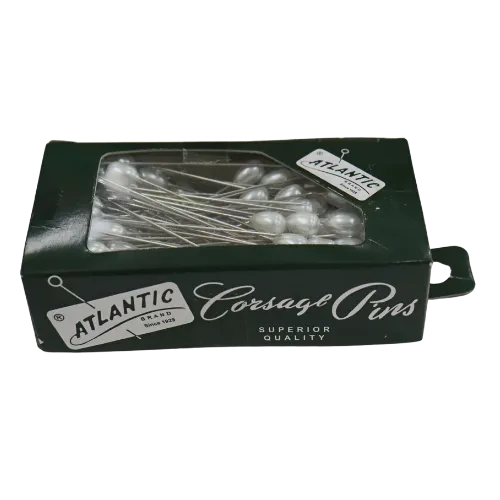 2 1/2" Atlantic Brand Pearl Shape Pearl White Corsage Pins | 144 Count