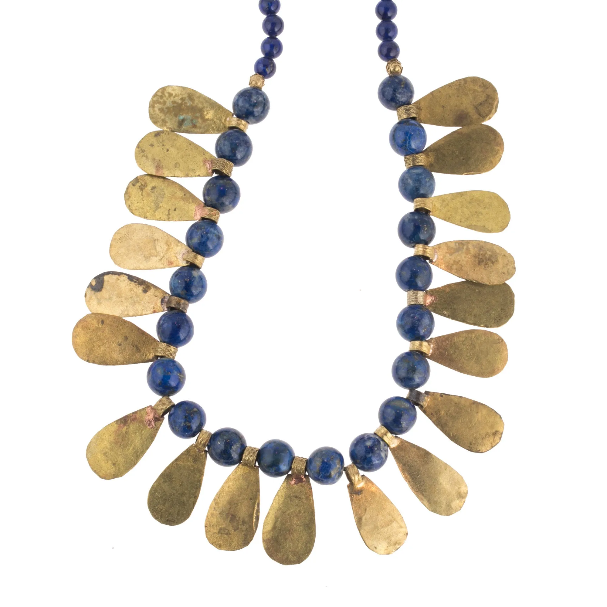 Ancient Sumerian Reproduction Necklace, Lapis Lazuli, Ethiopian scarabs. j-nlbd1070