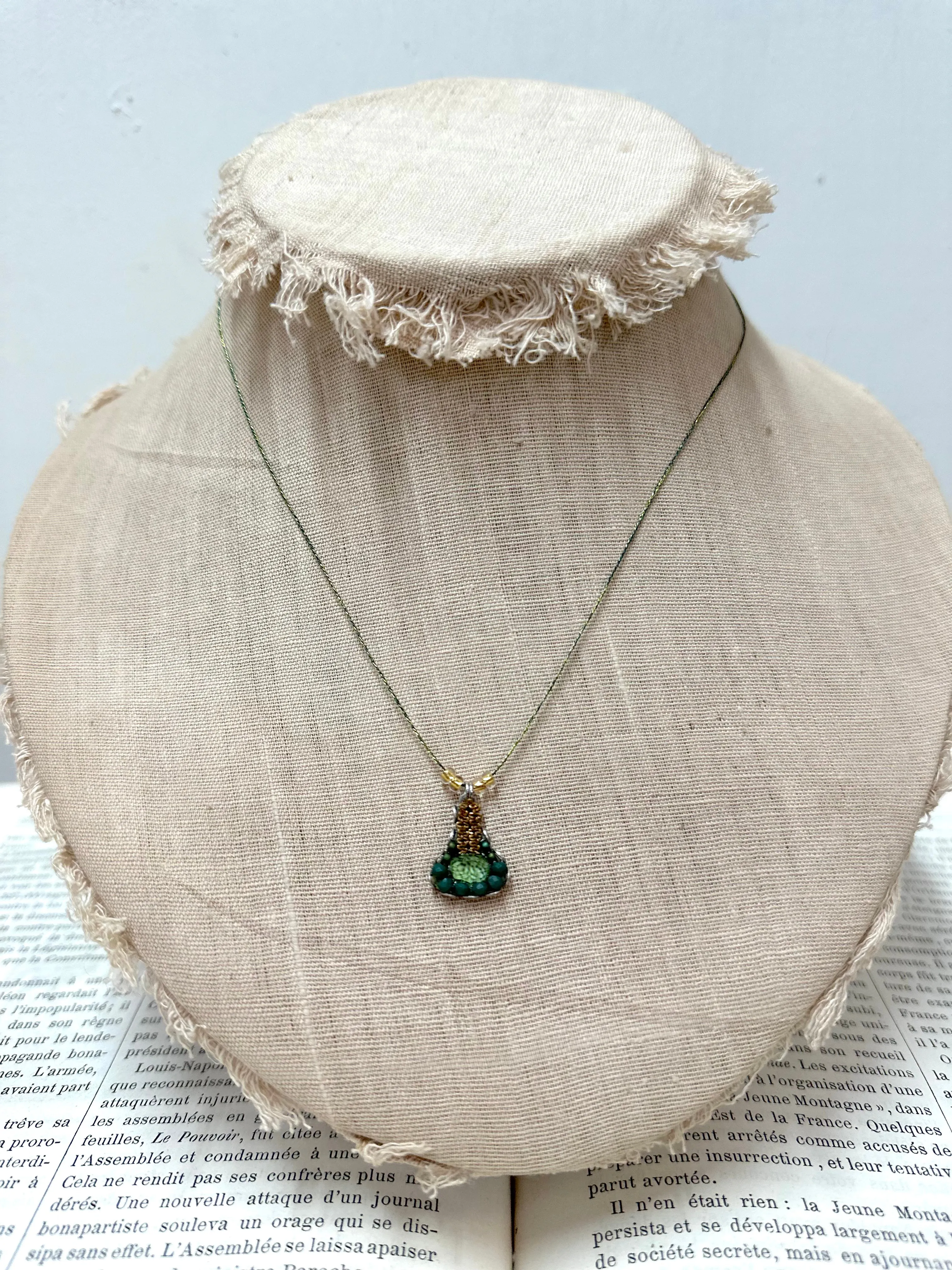 Ayala Bar Delicate Green Viridian Mood Necklace