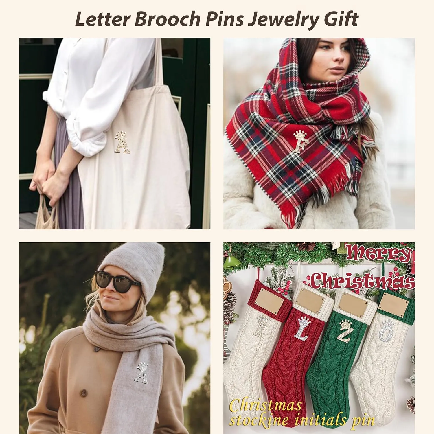 Brooches and Pins for Women Initial Brooch Pin Bag Charm Rhinestone Brooches for Wedding Dress Backpacks Clothing Crafts Accessories Custom Jewelry Gift