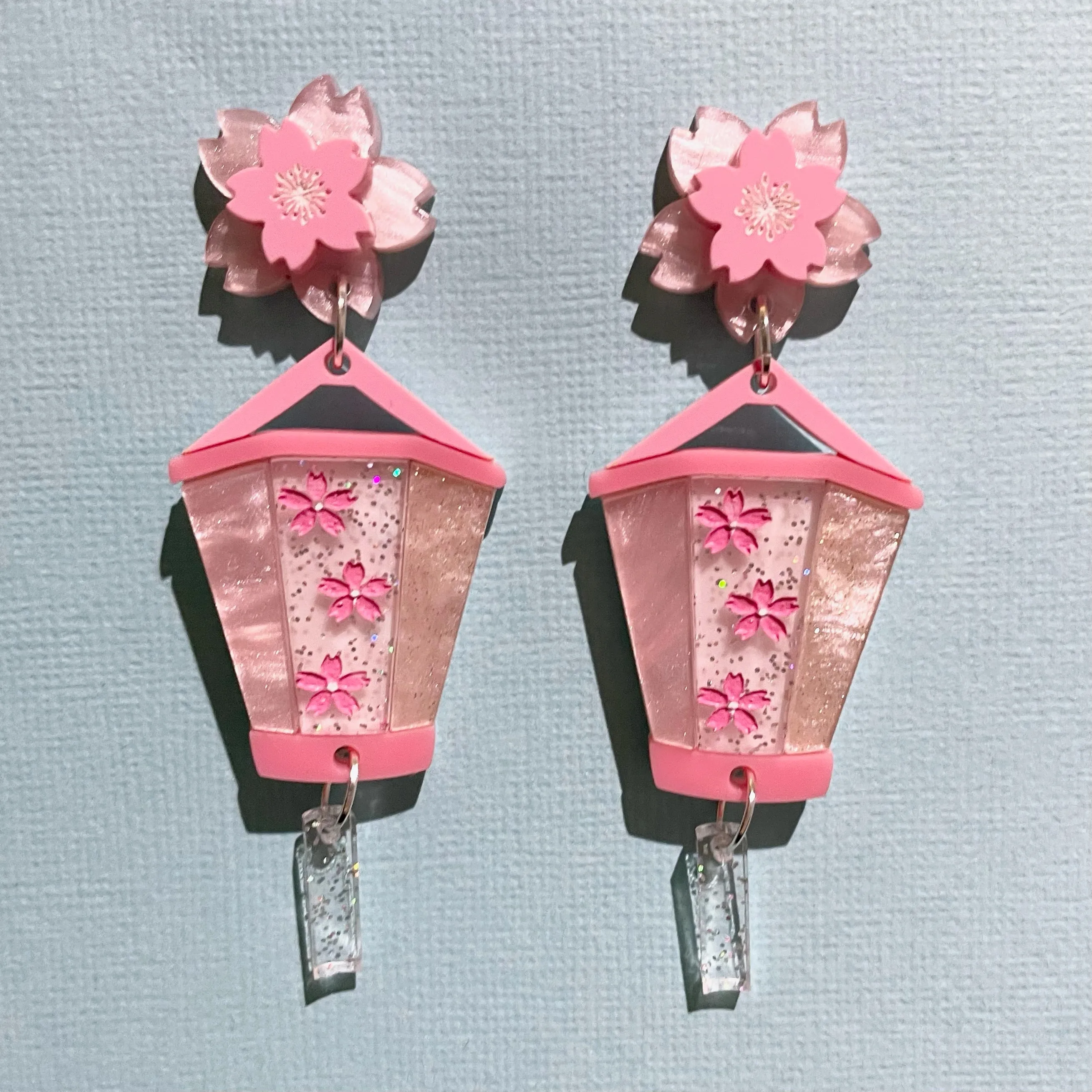Cherry Blossom Lantern - Earrings - Set of 2