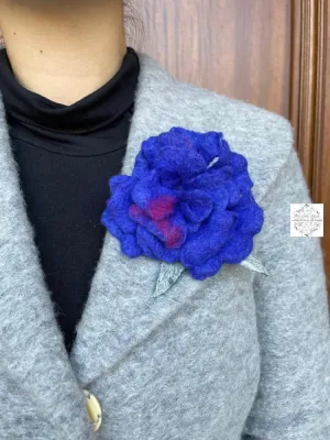 Colorful Wool Felt Brooches | Flower Pins Made in Kyrgyzstan | Floral Accessories | Handmade | Handcrafted vintage pins