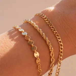 European And American Gold-plated Twist Chain Bracelet