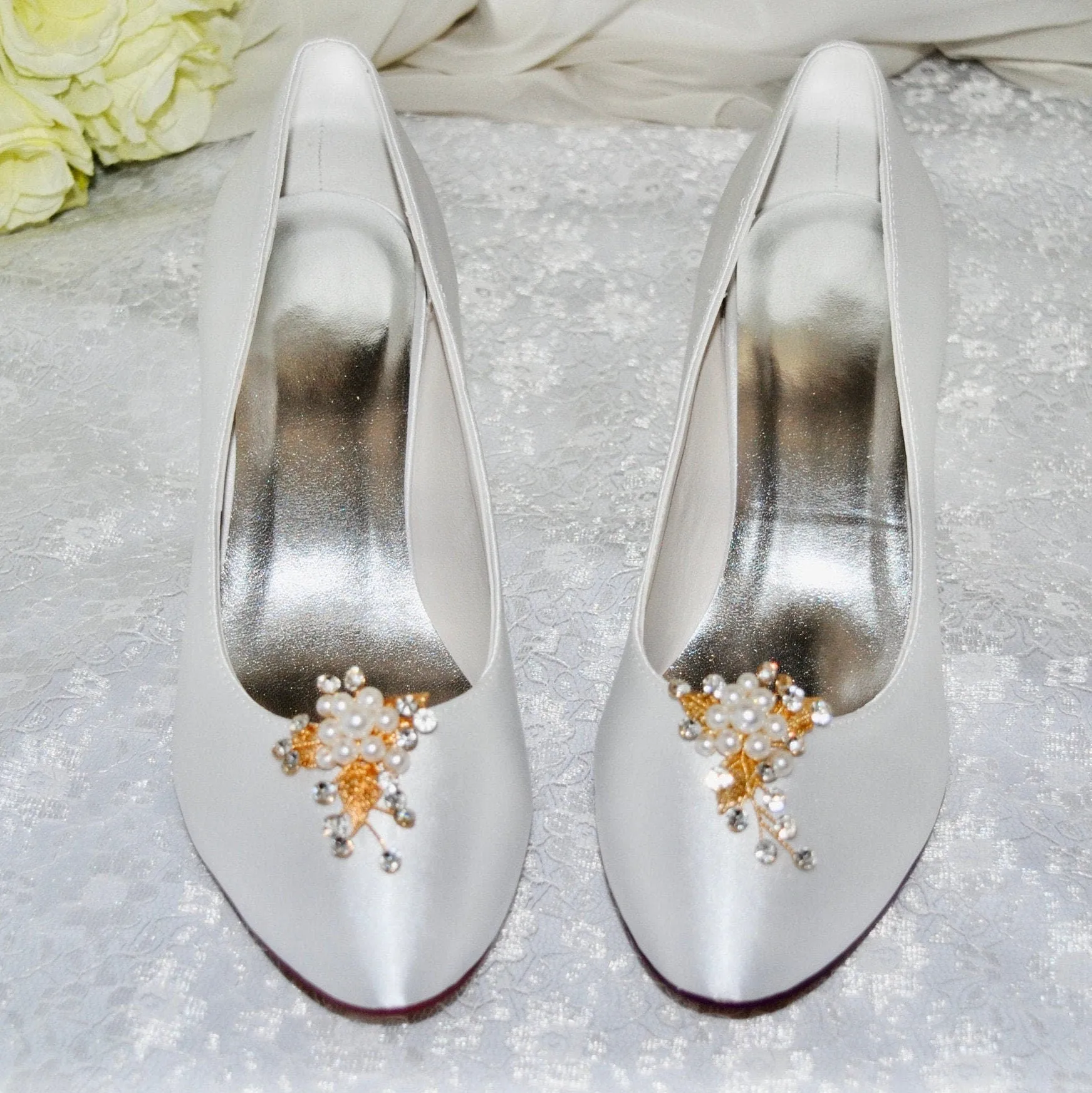 Gold Leaf Shoe Clips
