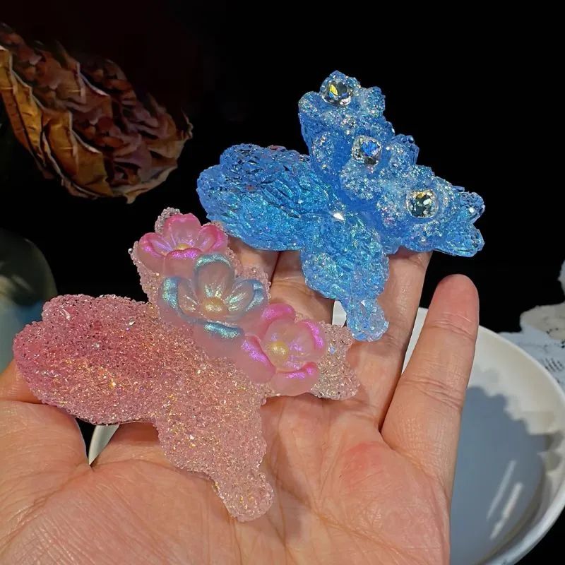 Handmade Diamond Flower Butterfly Decoration Resin Mold