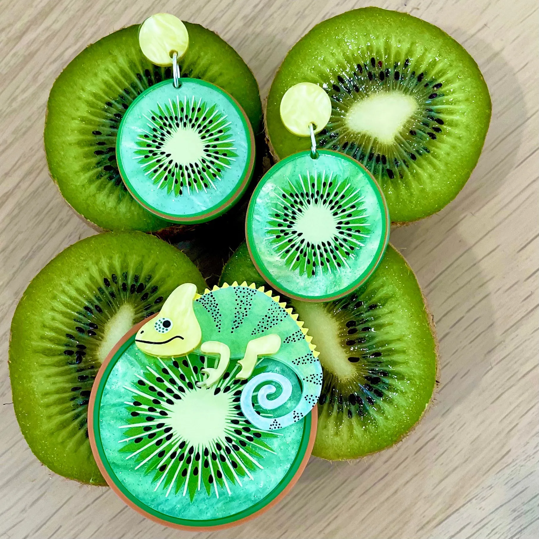 Kiwi 🥝 fruit - Earrings - Set of 2