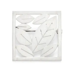 Little Square Leafy Brooch