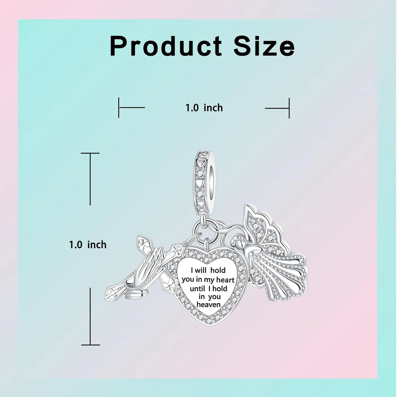 Love You Best Friend Grandma Wife Heart Charm 925 Sterling Silver Charms Fit for Bracelets Necklace Jewelry Gift for Women