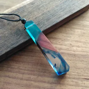 Resin Wood Handmade Pendant - Model 4
