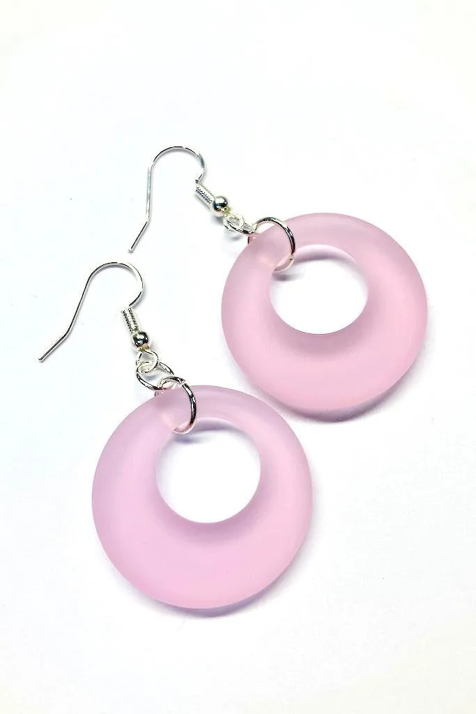 Sea Glass Donut Earrings