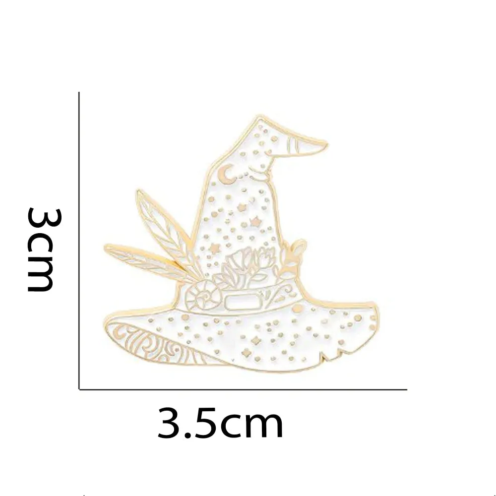 White Witch Hat Enamel Pin